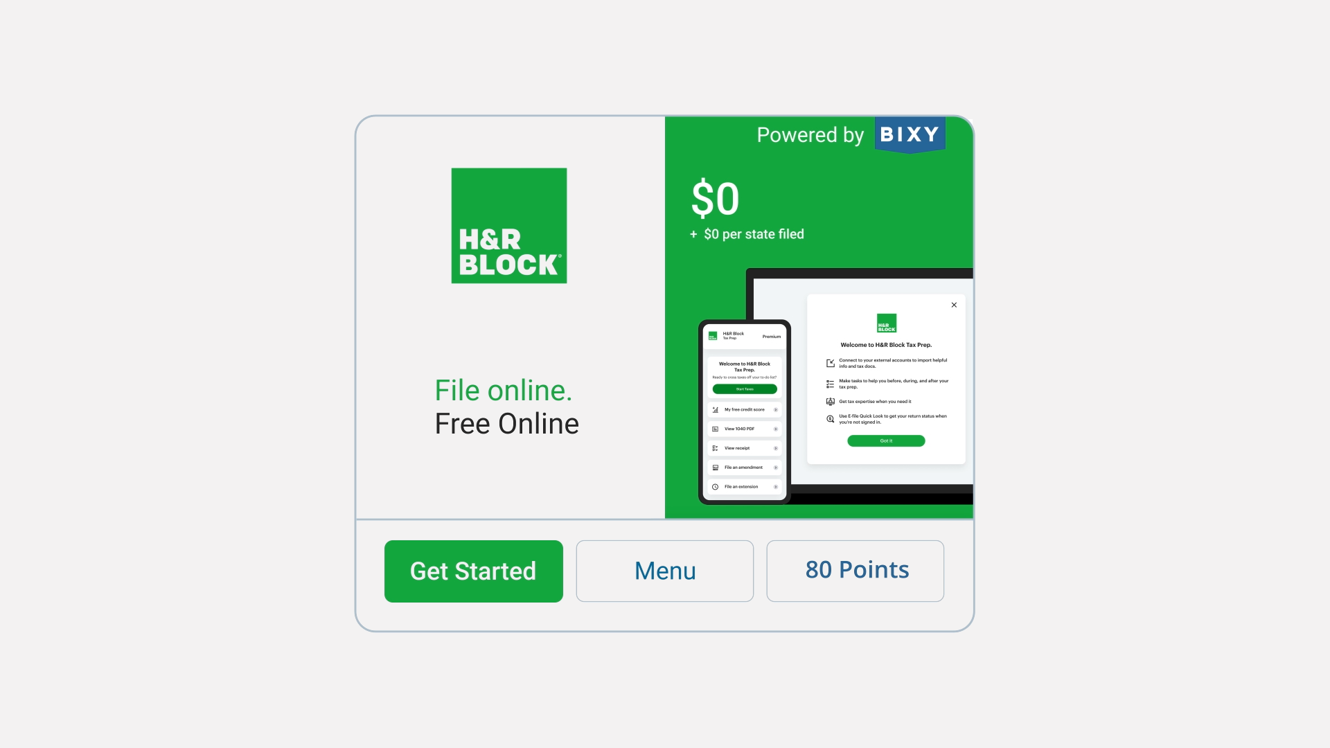 Bixy H&R Block Quiz